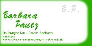 barbara pautz business card